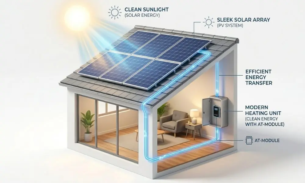 Využití přebytků energie z fotovoltaiky pro provoz AT topného modulu